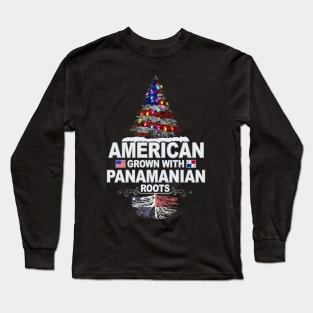 Christmas Tree  American Grown With Panamanian Roots - Gift for Panamanian From Panama Long Sleeve T-Shirt